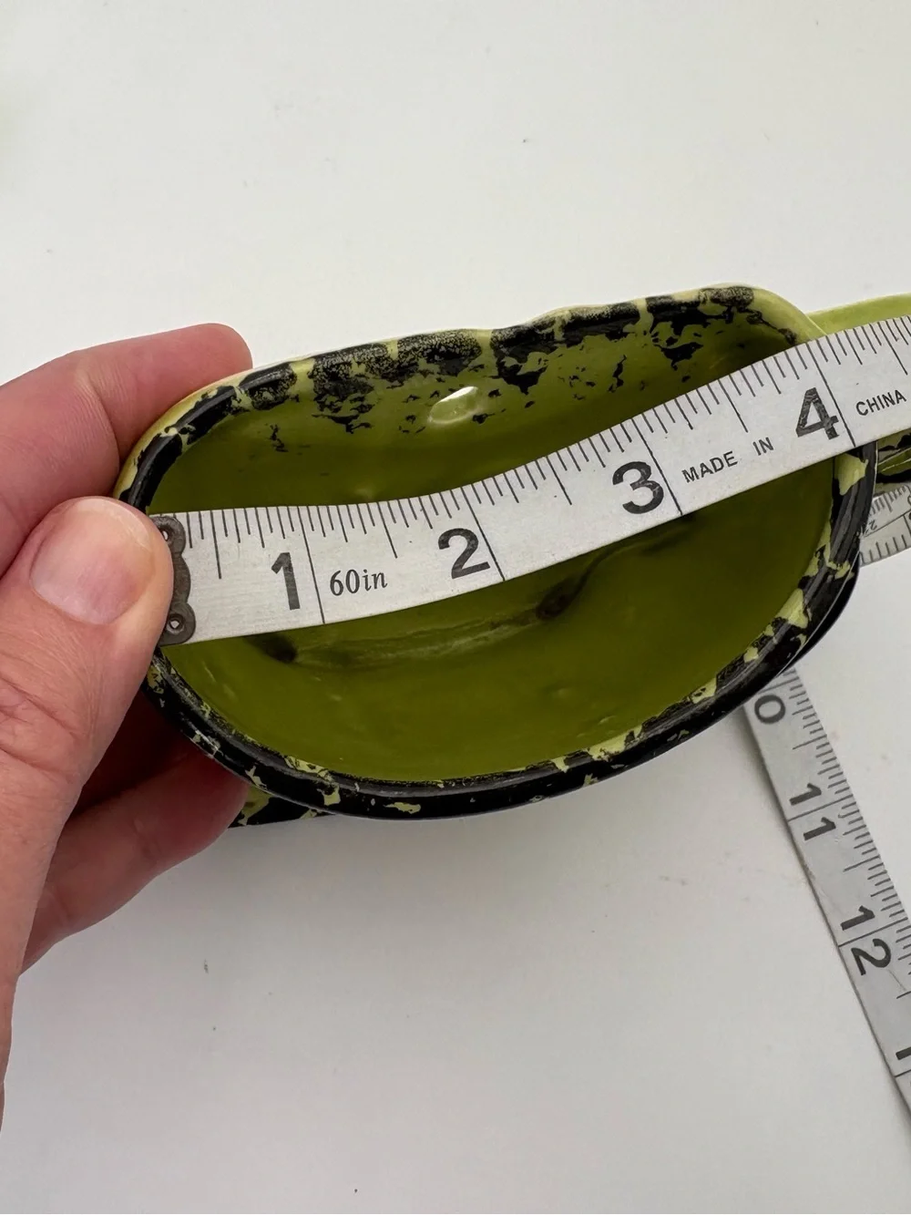 Vintage Olive Green Decorative Ceramic Teacup Wall Pockets